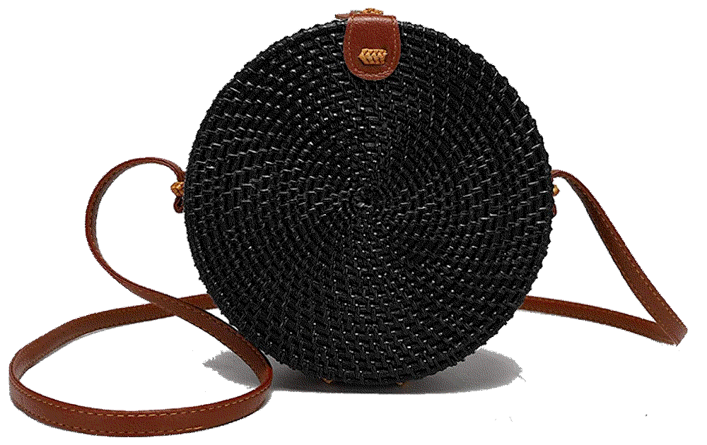 Handwoven Round Rattan Bag Ahtine