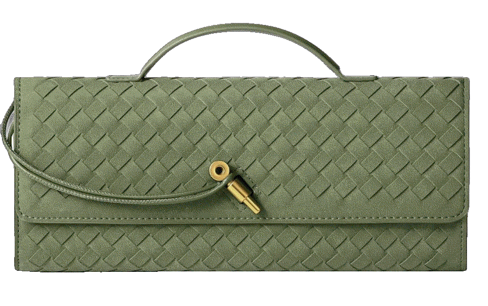 Clutch Woven Handbag Leather Evening XquiziFit