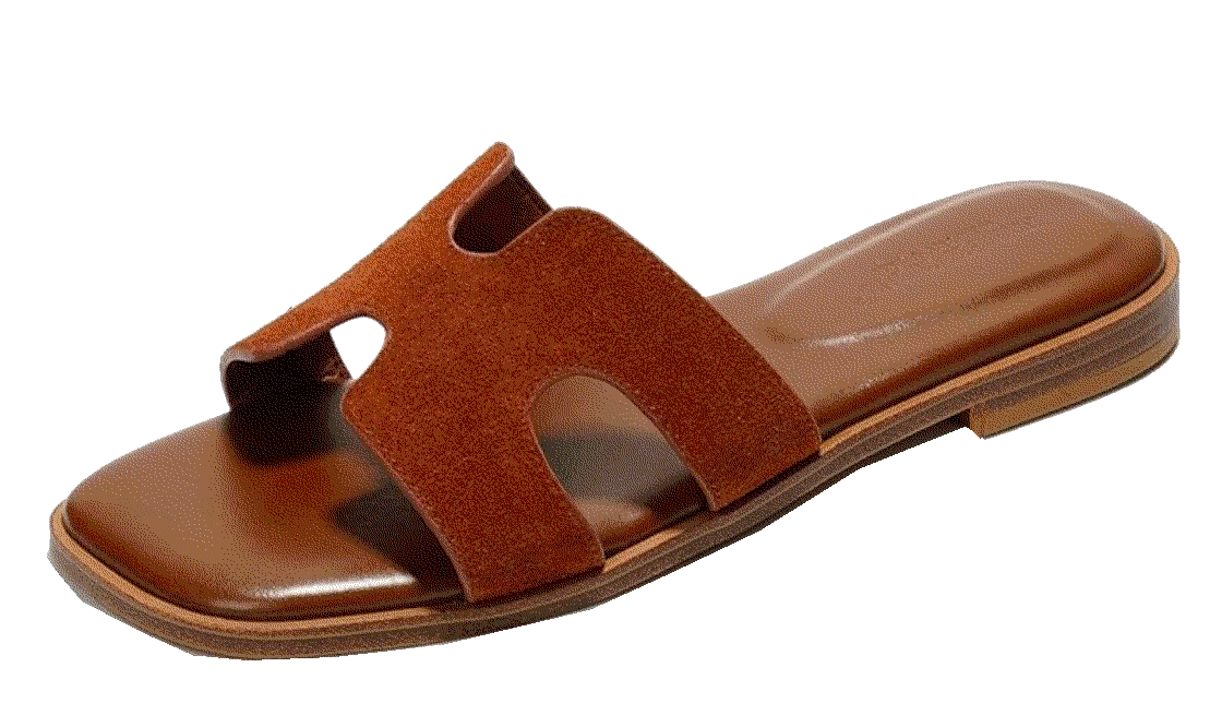 Leather Womens Sandals Comfortable Memory Foam Slides  Project Cloud