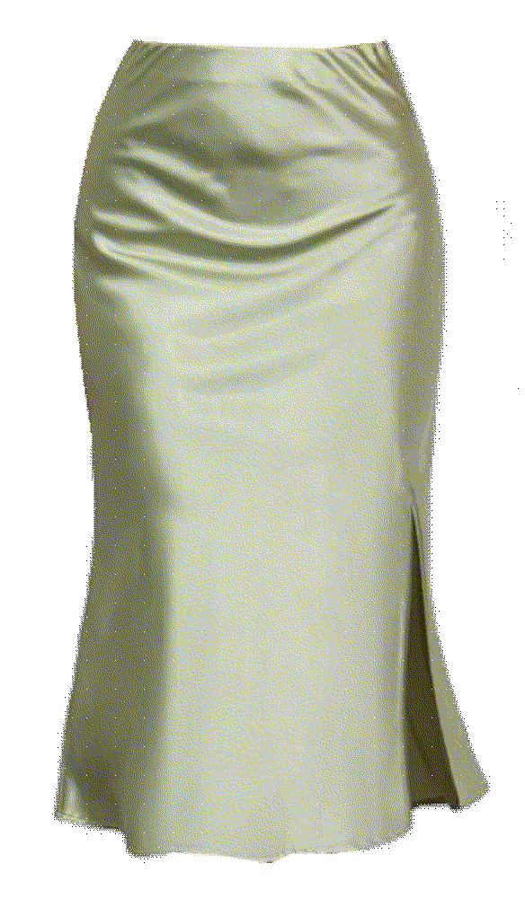 High waist silky satin skirt Alcea Rosea