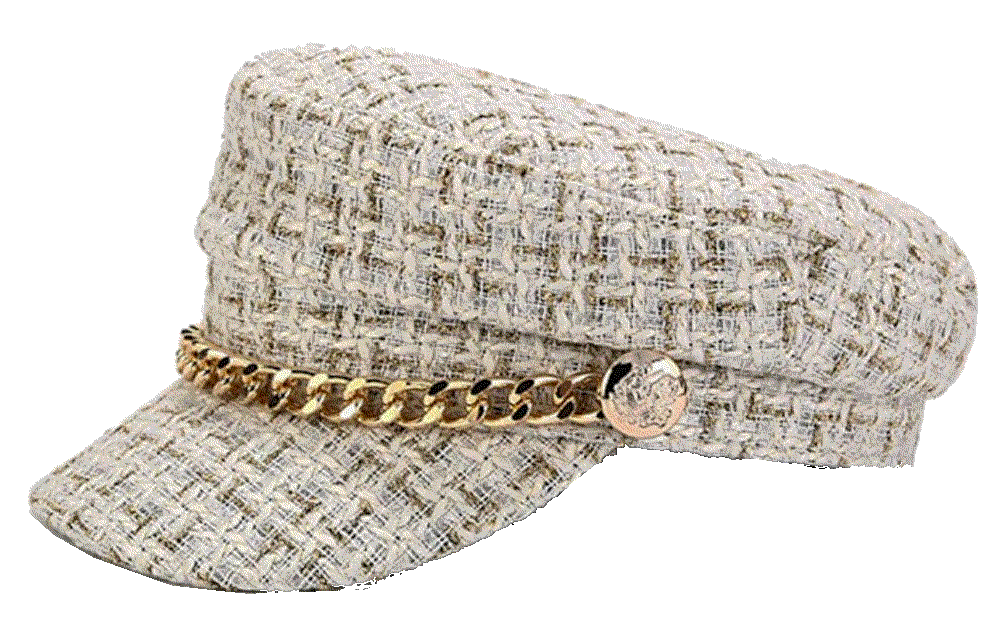 Plaid-Tweed Newsboy-Baker-Boy Hat Inogih