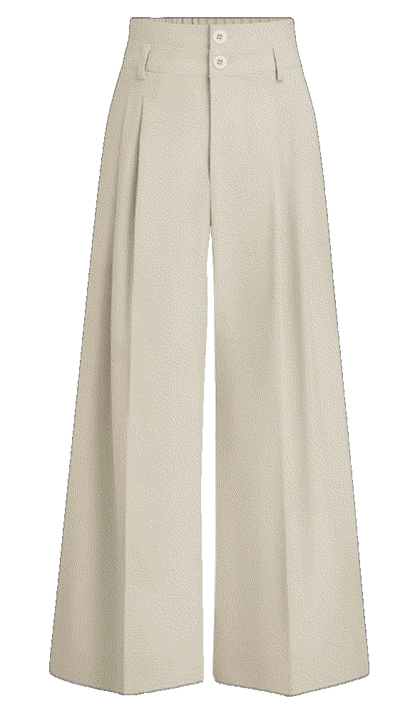 Spring Wide Leg Palazzo Pants Trendy Loose Button High Waist PRETTYGARDEN