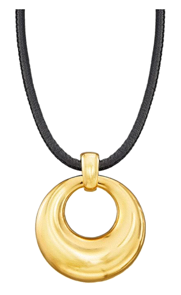  Italian Andiamo 14kt Gold Over Resin Pendant Necklace Ross-Simons