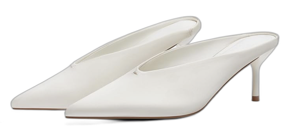 High Heels Mules Closed Pointed Toe Slide  Coutgo