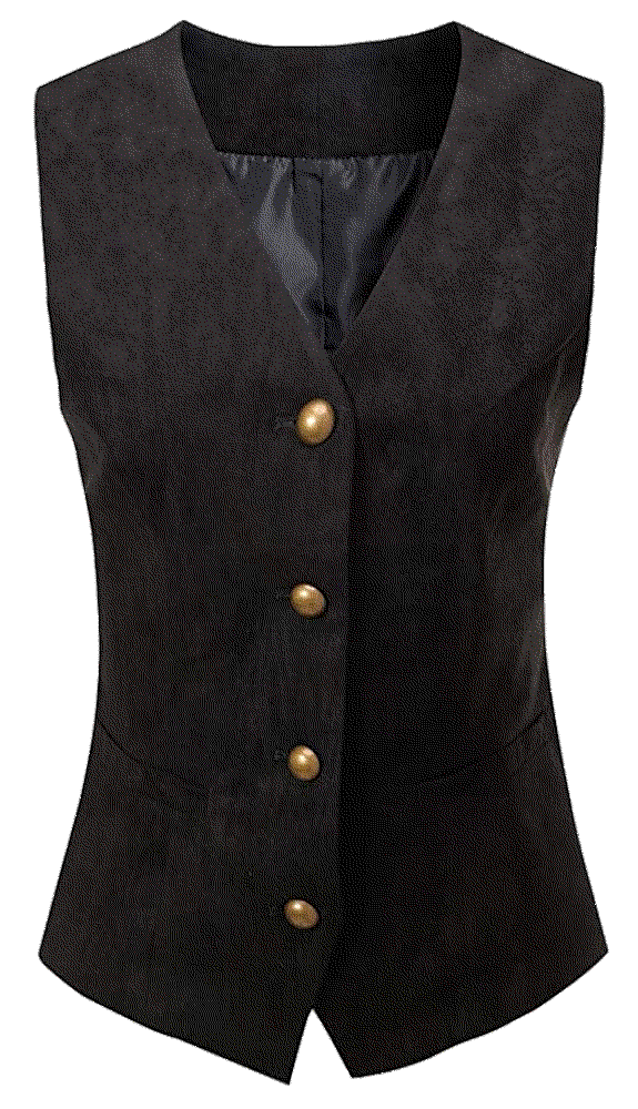  Fully Lined 4 Button V-Neck Suit Vest Waistcoat Vocni