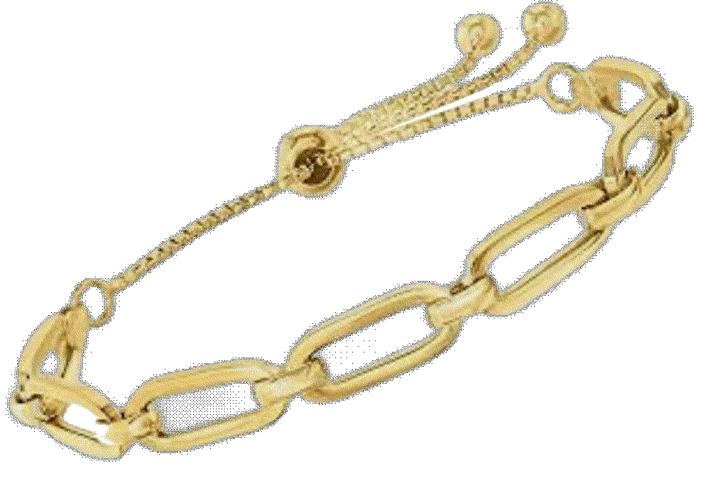 Italian 18kt Gold Paper Clip Link Bracelet Ross Simons