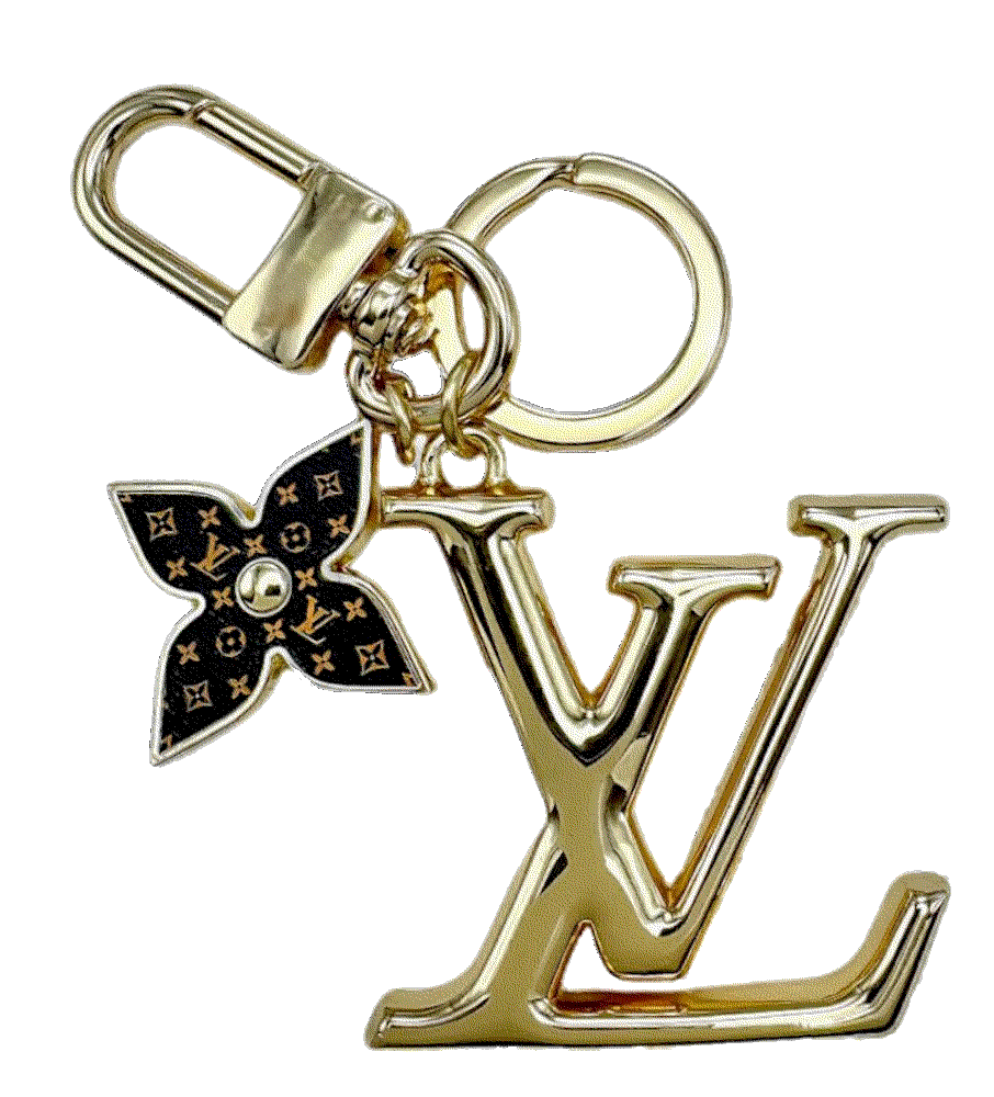 Initiales Bag Charm and Key Holder, Gold-Tone Hilace