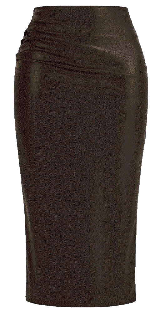 Business Casual Outfits Elastic Waist Bodycon Slit Pencil skirt BTFBM