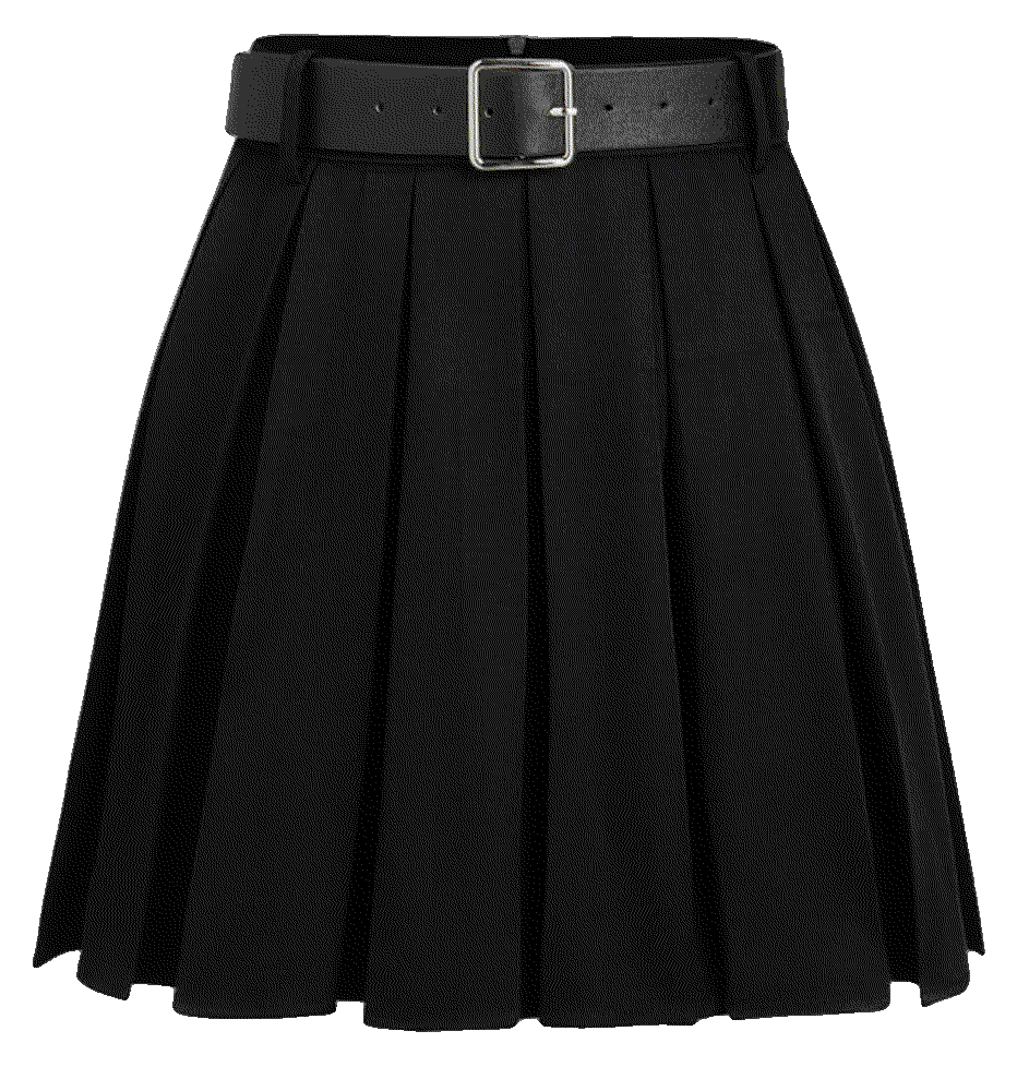 Pleated Mini Skirts Solid with Belt Mid Waist A-Line Cider