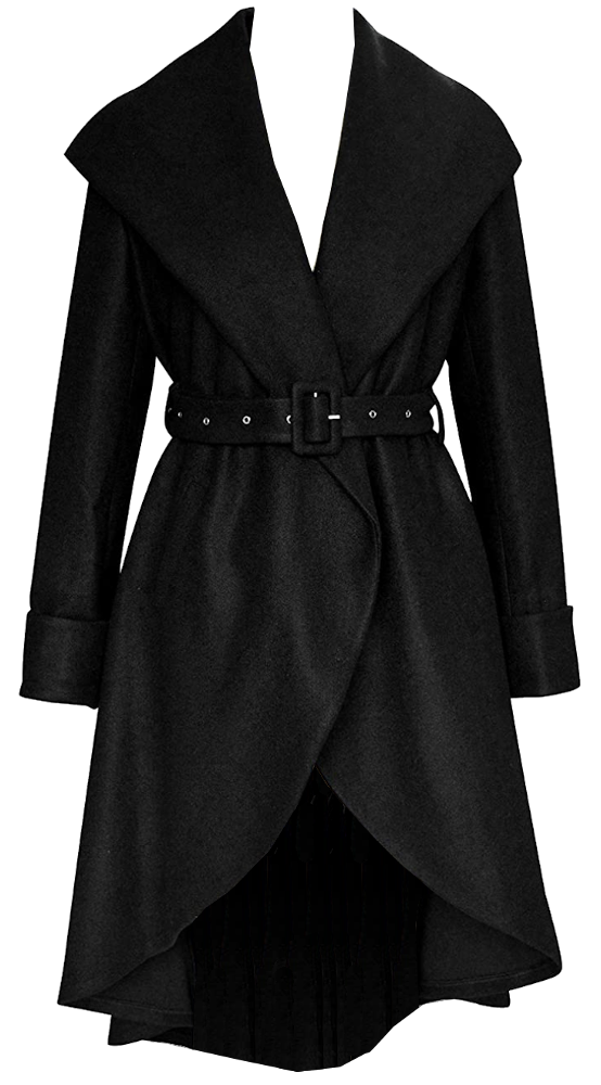 Winter Wool Trench Coat Wrap Saukole