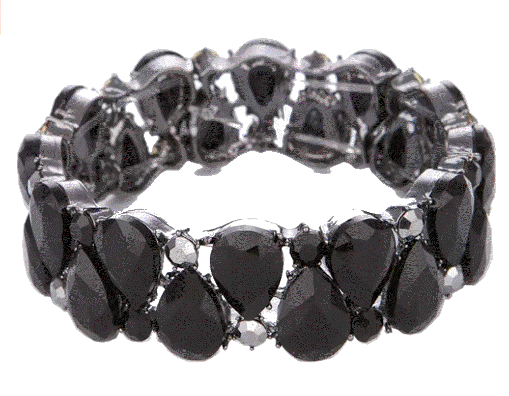 Youfir Bridal Austrian Crystal Teardrop Elastic Stretch Bracelet Molie