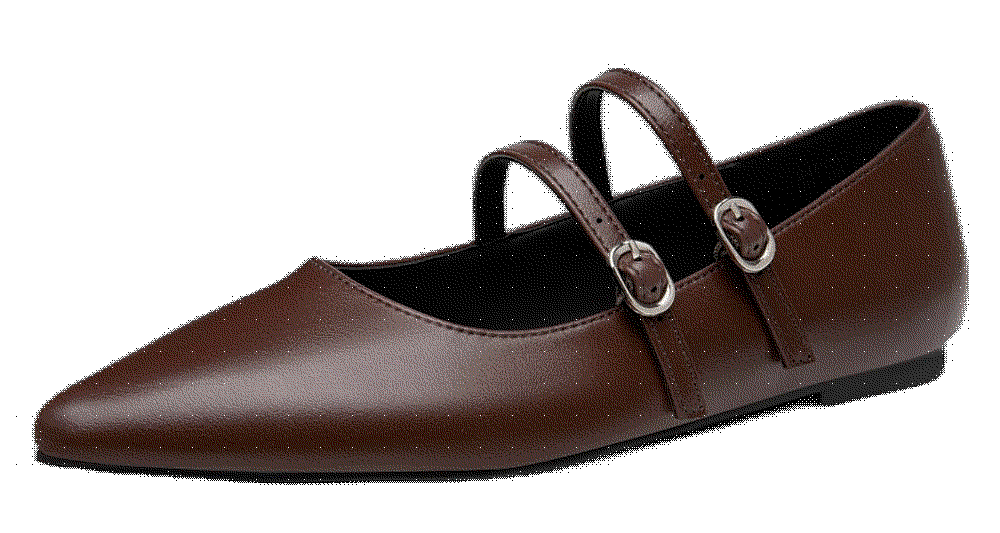 Trary pointed ballet comfortable leather flat shoes Trary