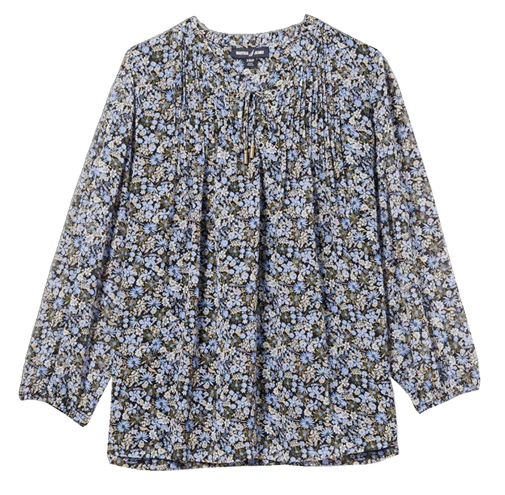 Nautica womens foulard pintuck blouse Nautica