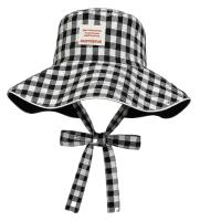 GZIBTB  Wide Brim UV Protection Checkered Sun Hat