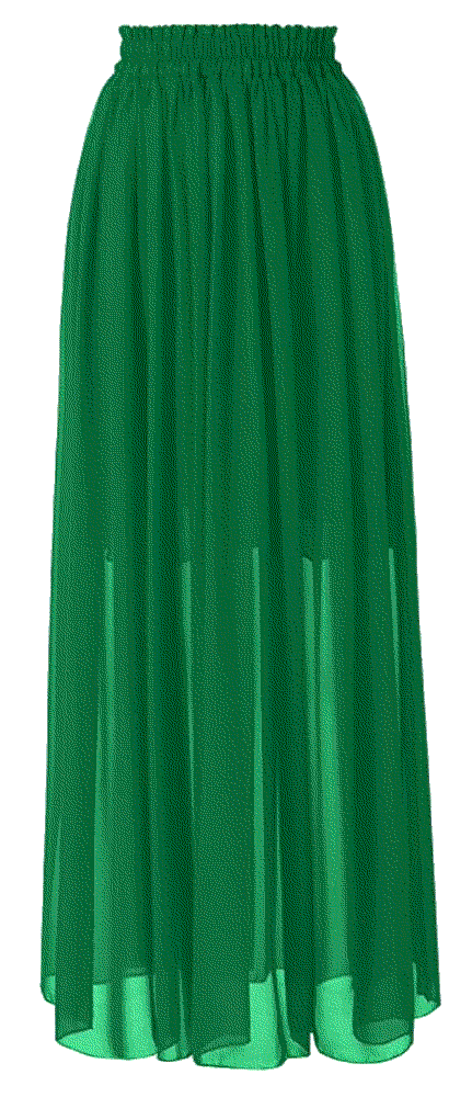 Long Beach Skirt Elastic Waistband Chiffon Maxi Skirts Topdress