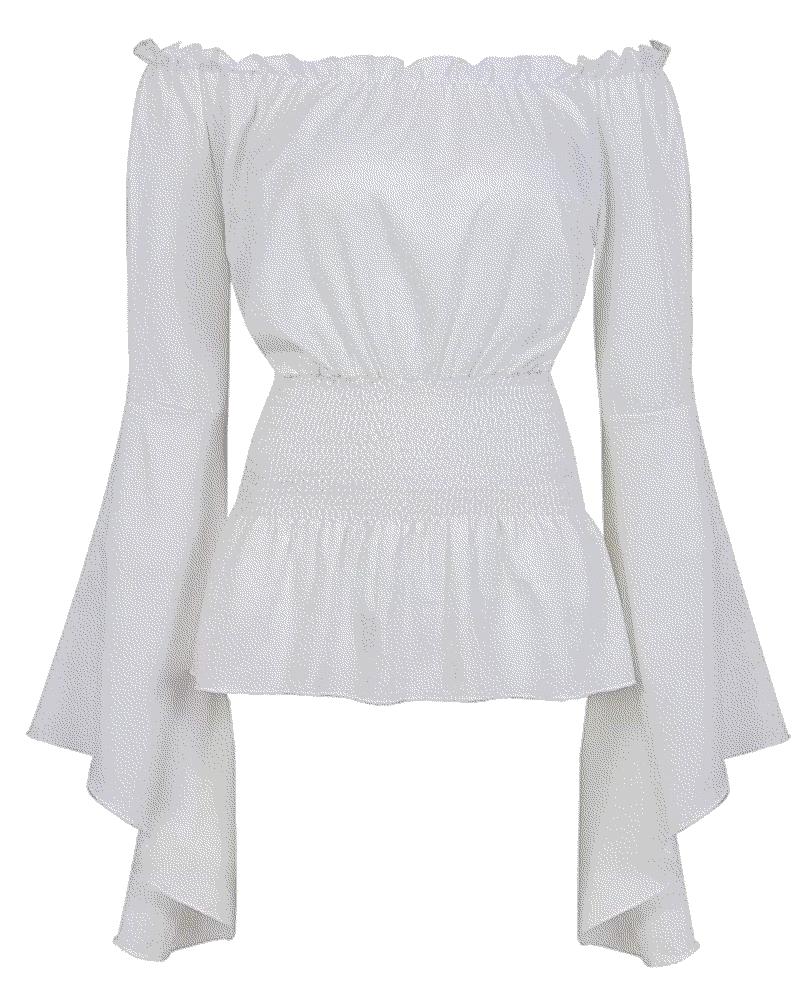 Renaissance Medieval Blouse Victorian Long Sleeve Boho Blouse JWSOI