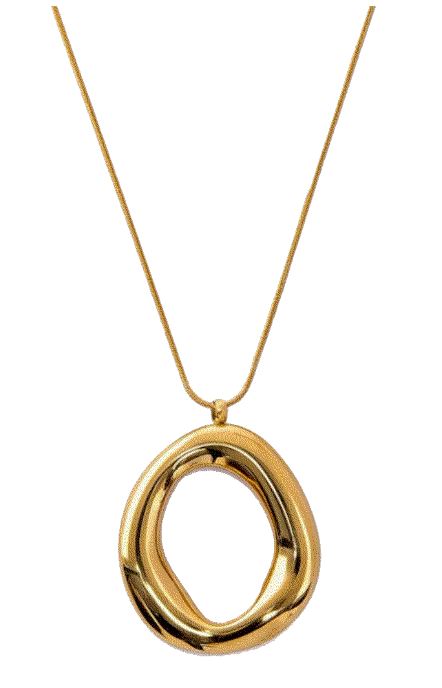 Plated irregular pendant statement necklace GENGMEI