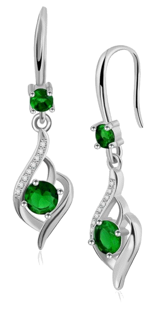 Earrings 925 sterling earrings crystals birthstone Elaximn 