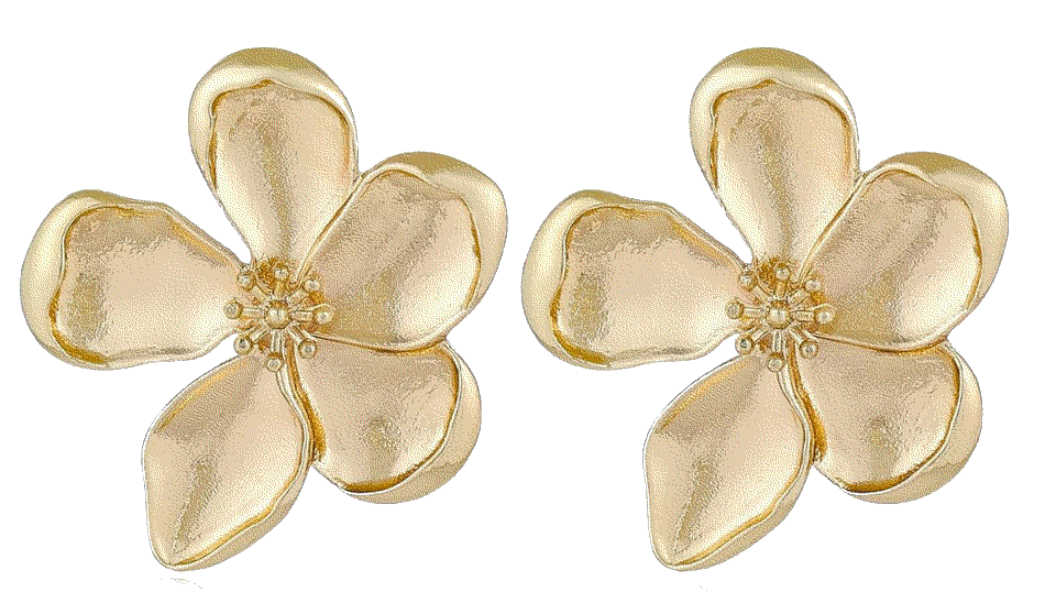 Gold Flower Earrings  TUCEWP