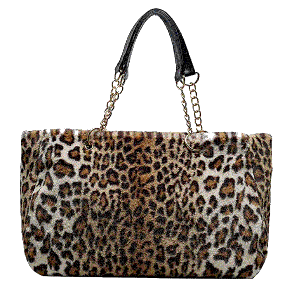  Faux Fur Drawstring Fluffy shoulder bag QZUnique