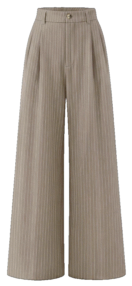 Wide Leg Striped Palazzo Pants  ZESICA