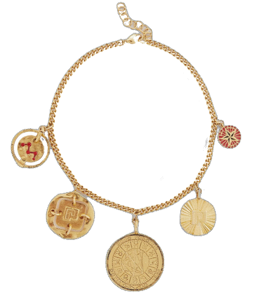 Gold-tone and enamel necklace Rabanne