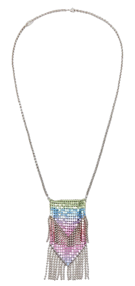 Silver-tone chainmail necklace Paco Rabanne