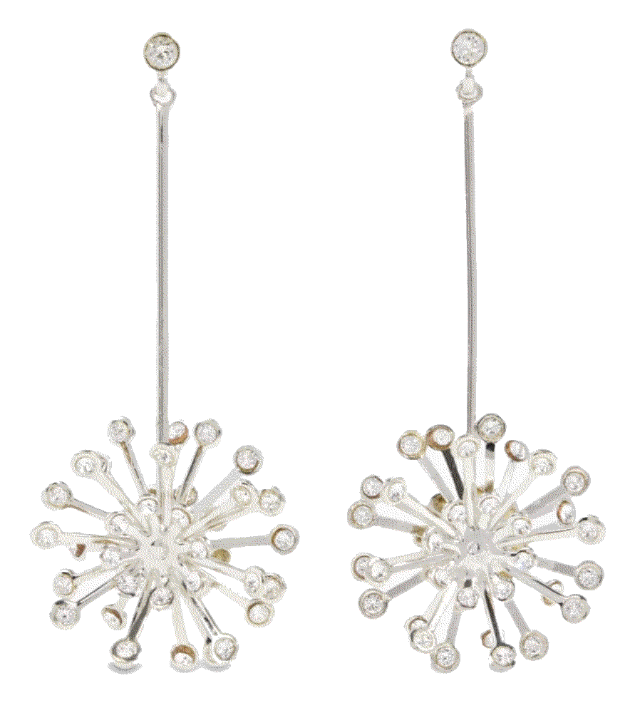 Silver-tone crystal earrings Oscar De La Renta