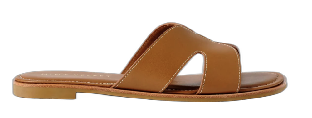 Darcy tan leather slider Mint Velvet