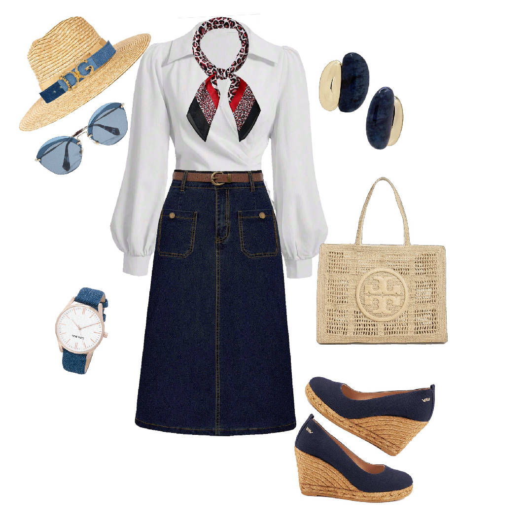 scarf with white shirt