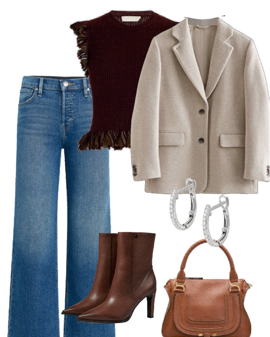 oversized beige blazer jacket
