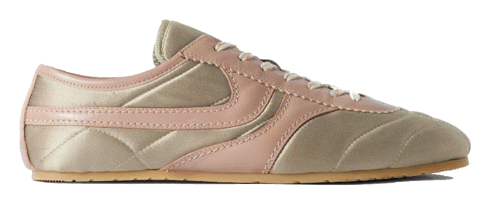 Leather-trimmed paneled satin sneakers dries van noten 