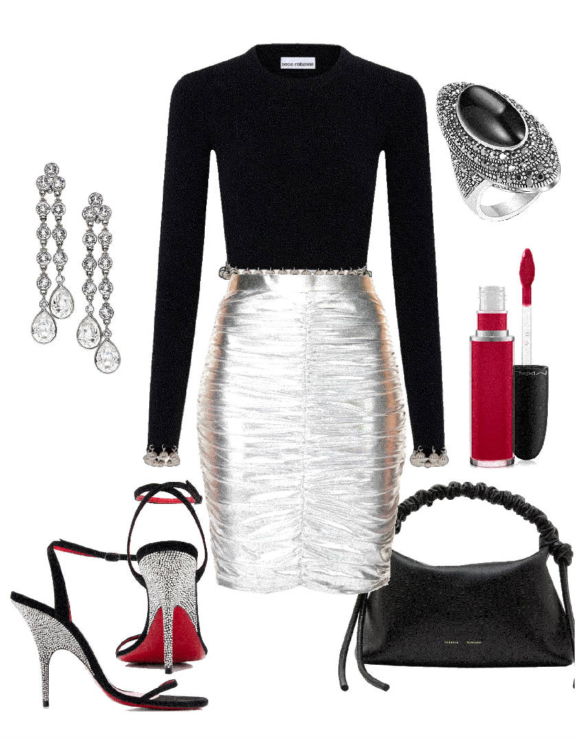 black and silver chic style