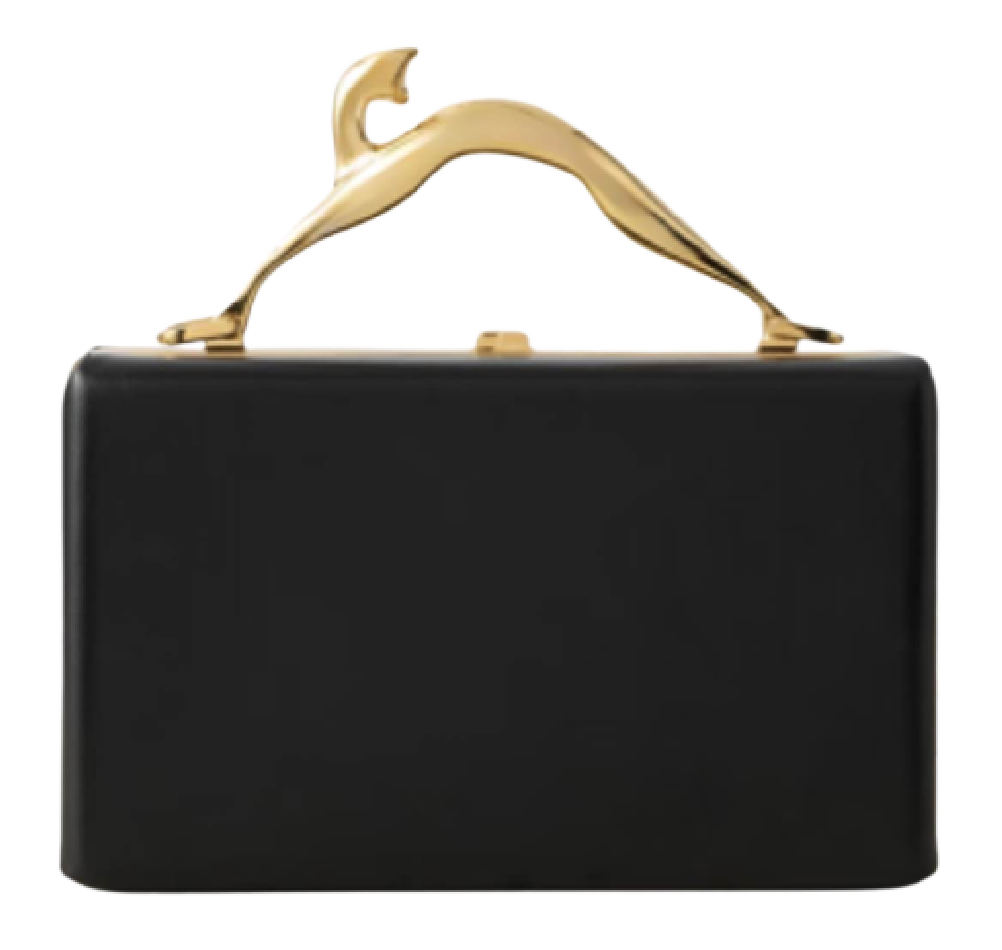 Cat leather clutch Lanvin