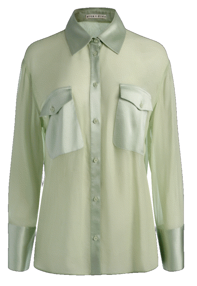 FINELY OVERSIZED UTILITY SHIRT Alice And Olivia
