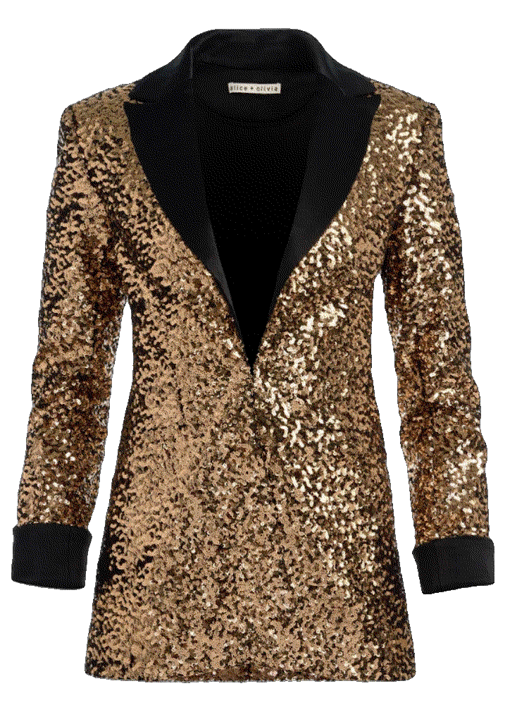 JUSTIN SEQUIN BLAZER Alice And Olivia