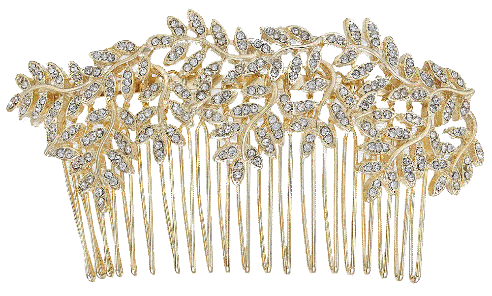 Gold-Tone Pave Vine Hair Comb INC International Concept