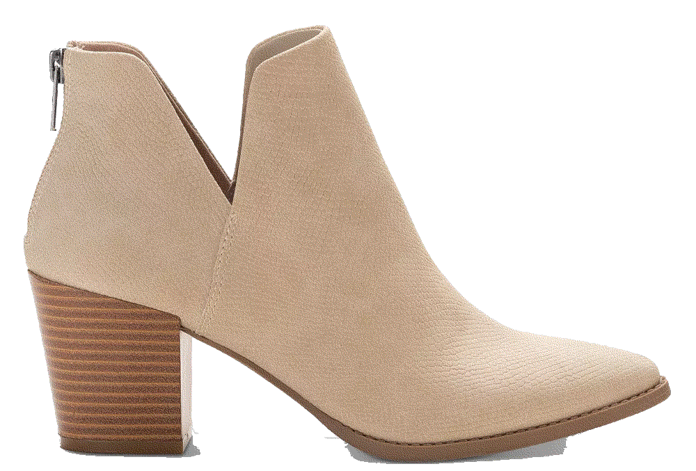 Pointed Toe Stacked Mid Heel Ankle Boots Fisace