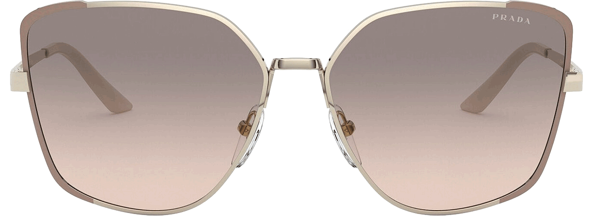 Pale gold square sunglasses Prada