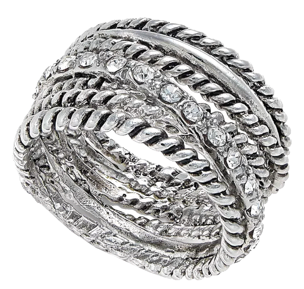 Textured Pave Statement Ring INC International Concept