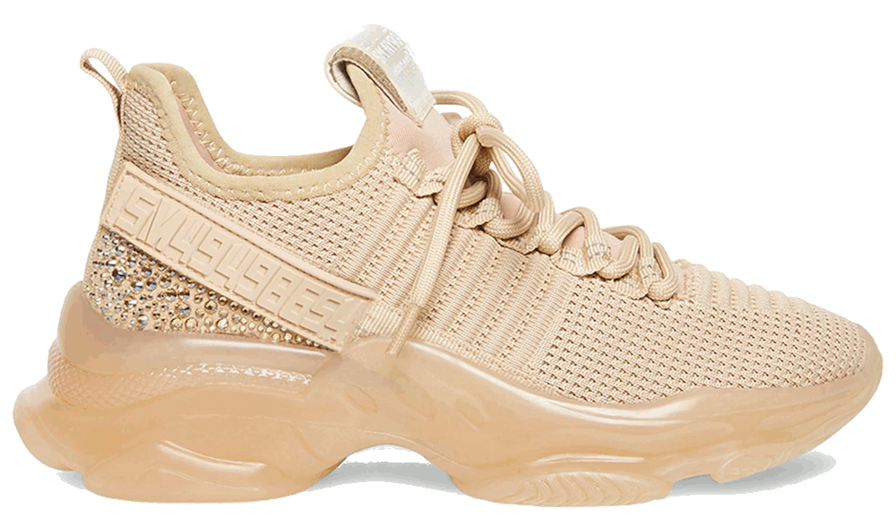 Maxima Rhinestone-Trim Trainer Sneakers Steve Madden