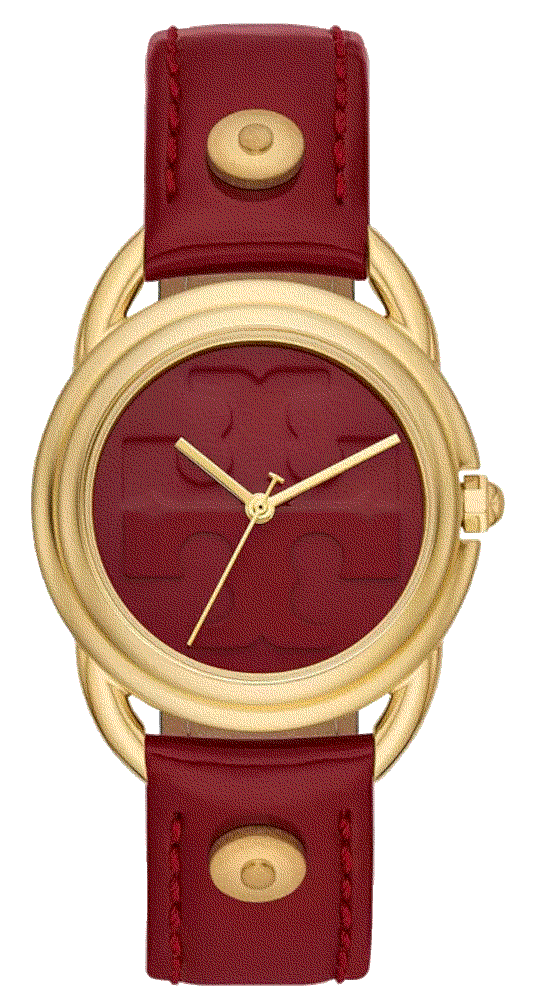 The Miller Red Patent Leather Strap Watch 32mm Tory Burch