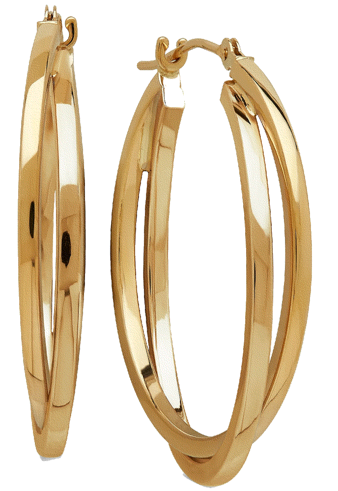 Intertwined Hoop Earrings in 14k Gold, Two Tone Macys