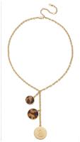 Ralph Lauren Lauren ralph lauren tortoise look logo charm lariat necklace
