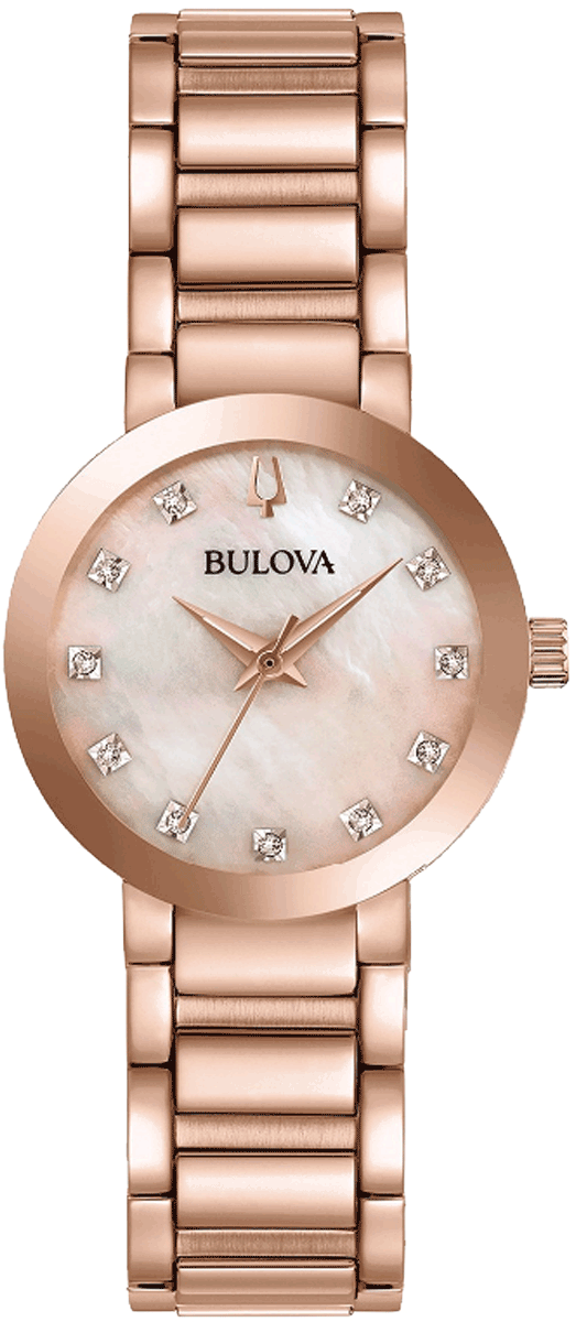 Futuro Rose Gold-Tone Stainless Steel Bracelet Watch Bulova