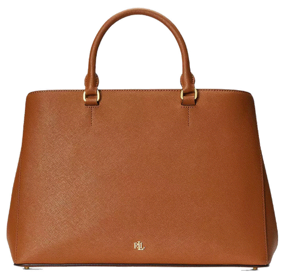 Crosshatch Leather Large Hanna Satchel Ralph Lauren