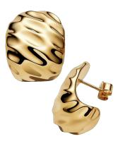 Pandora Pandora rippled wide hoop earrings