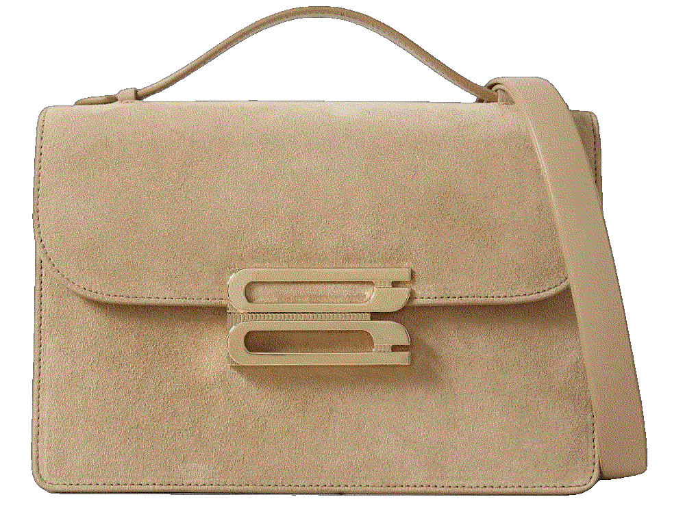 The dorian leather trimmed suede shoulder bag Victoria-beckham