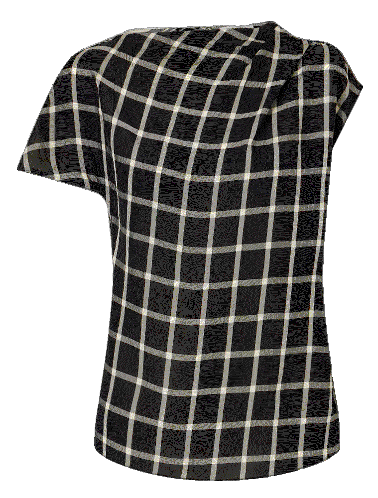Crushed window checked georgette tank Erdem