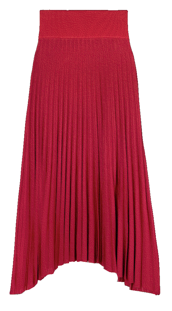 Asymmetric plisse cotton midi skirt Maria-mcmanus